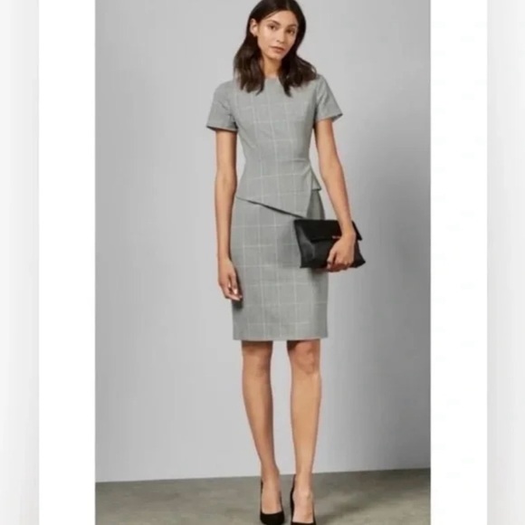 Ted Baker Dresses & Skirts - Ted Baker Arriia Working Title Glen Plaid Peplum Dress Ted 3